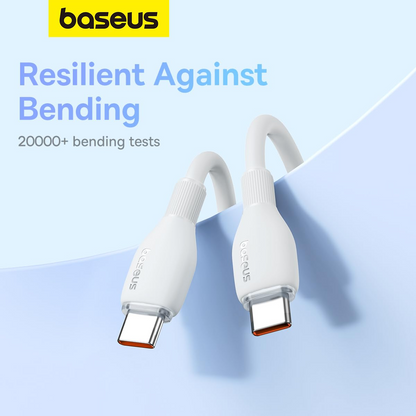 Kabel za podatke in polnjenje USB-C - USB-C Baseus Pudding, 100W, 1.2m, Bel P10355702221-00