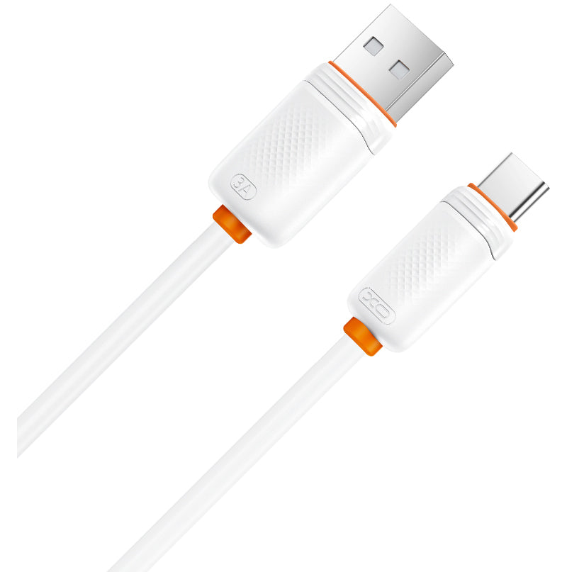 Podatkovni in polnilni kabel USB-A - USB-C XO Design NB302, 18W, 1m, bel