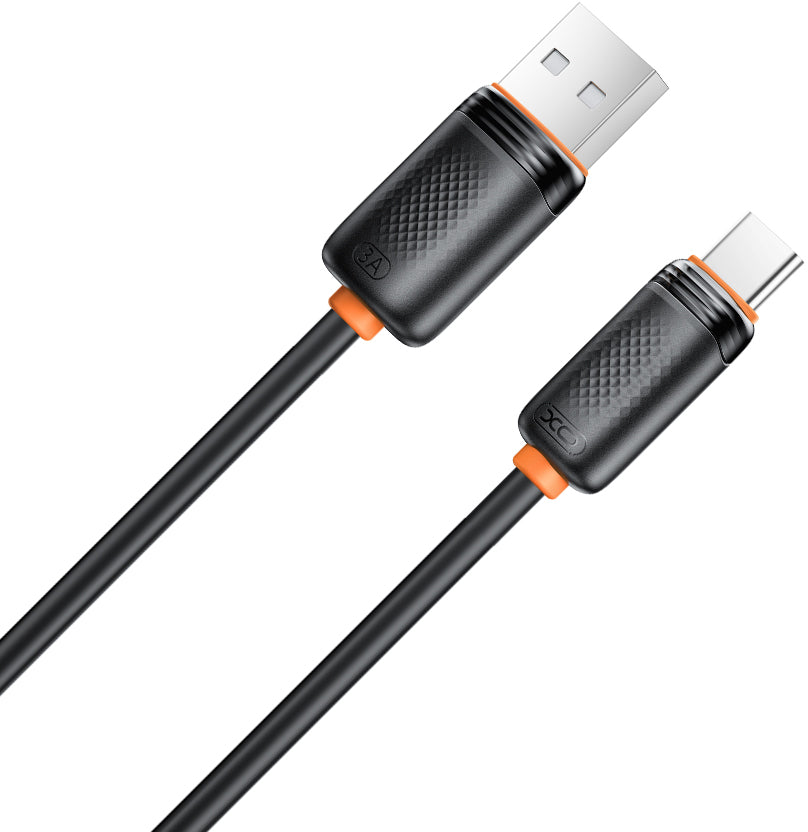 Podatkovni in polnilni kabel USB-A - USB-C XO Design NB302, 18W, 1m, Črn