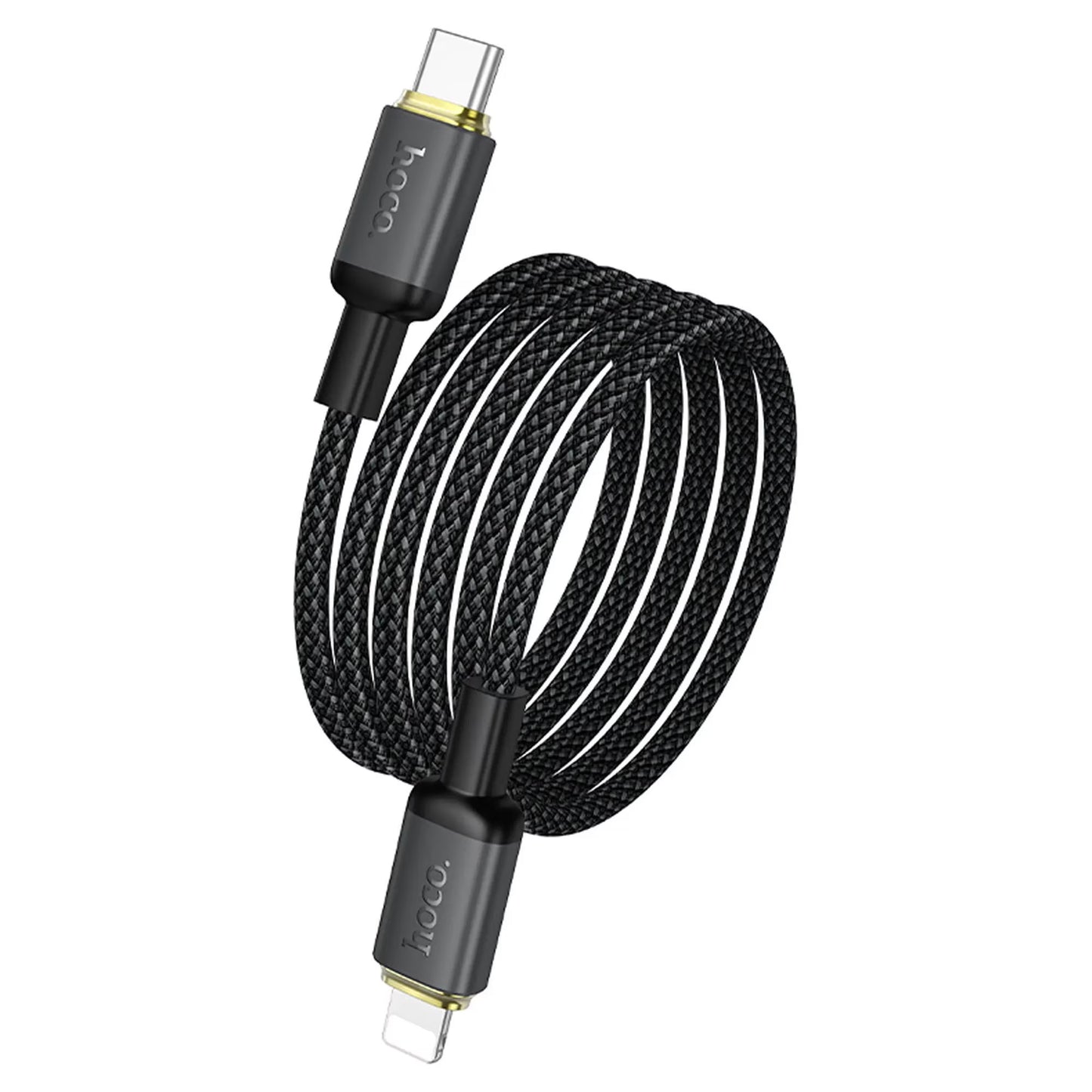 USB-A - Lightning podatkovni in polnilni kabel HOCO X128 Benefit, 12W, 1m, črn