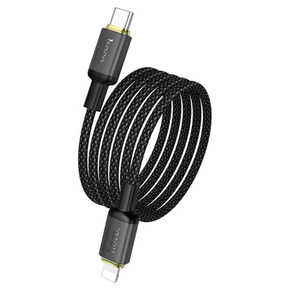 USB-A - Lightning podatkovni in polnilni kabel HOCO X128 Benefit, 12W, 1m, črn