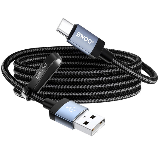 Podatkovni in polnilni kabel USB-A - USB-C BWOO BO-X401C, 18W, 1m, črn