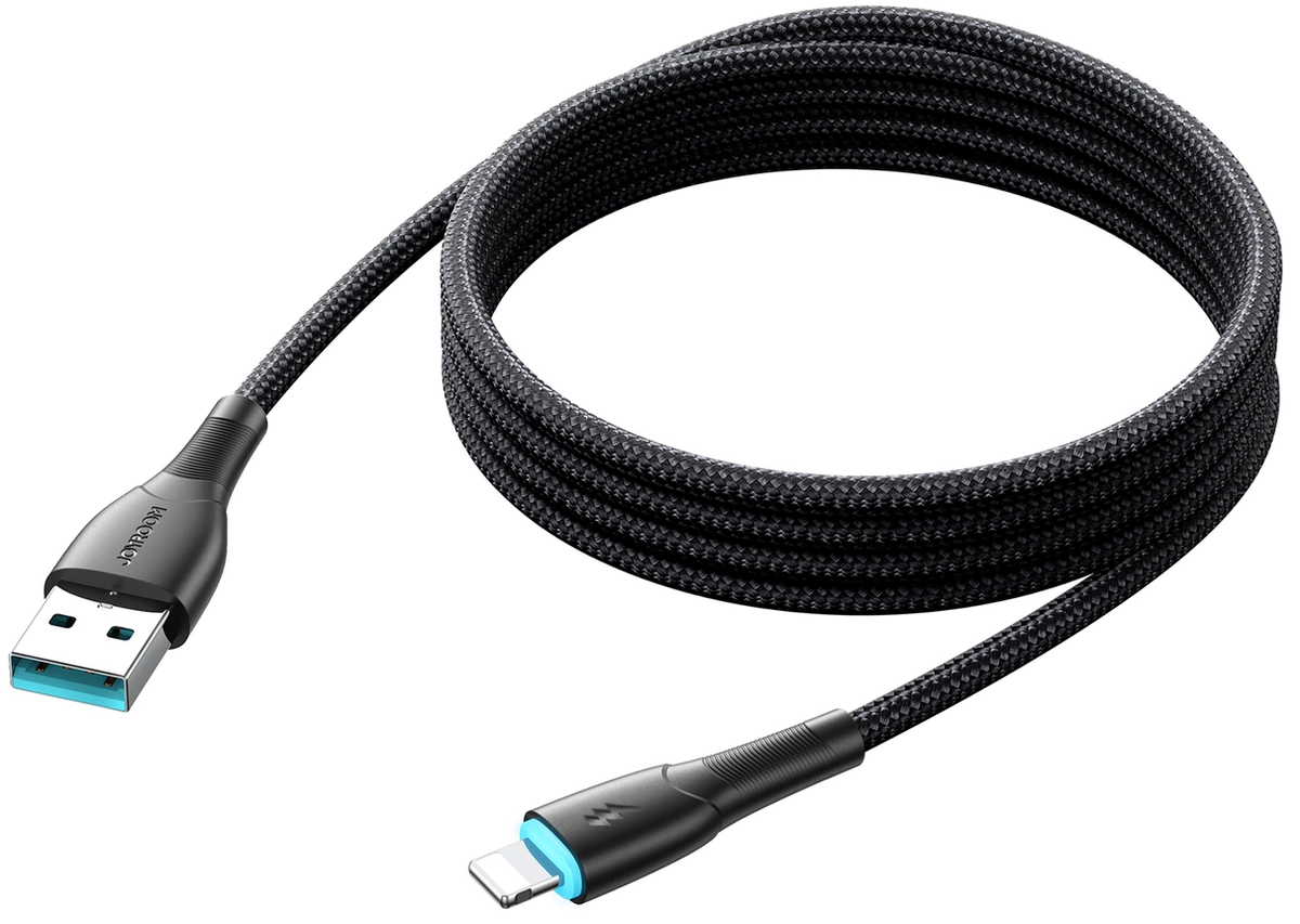 Joyroom SA32-AL3 USB-A–Lightning kabel za prenos podatkov in polnjenje, 18 W, 1 m, črn