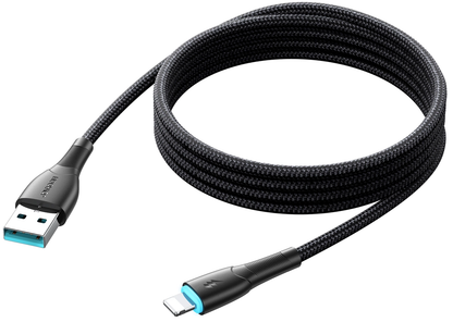 Joyroom SA32-AL3 USB-A–Lightning kabel za prenos podatkov in polnjenje, 18 W, 1 m, črn