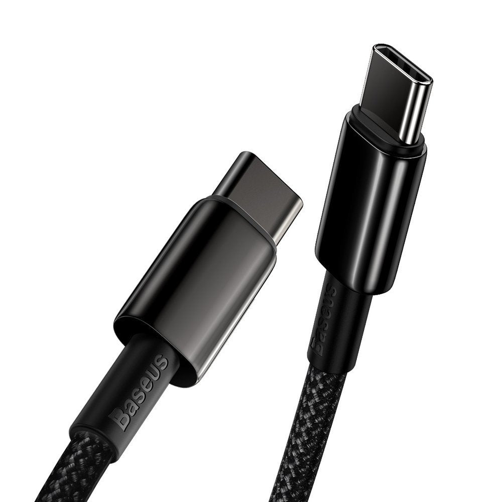 Podatkovni in polnilni kabel USB-C - USB-C Baseus Tungsten Gold USB-C, 100 W, 2 m, črn CATWJ-A01 CATWJ-A01