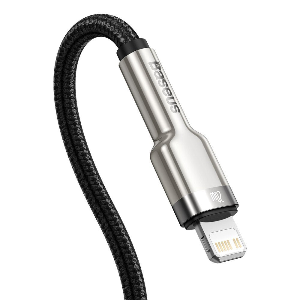 Kabel za podatke in polnjenje USB-C - Lightning Baseus Cafule Metal Series, 20W, 2m, Črn CATLJK-B01