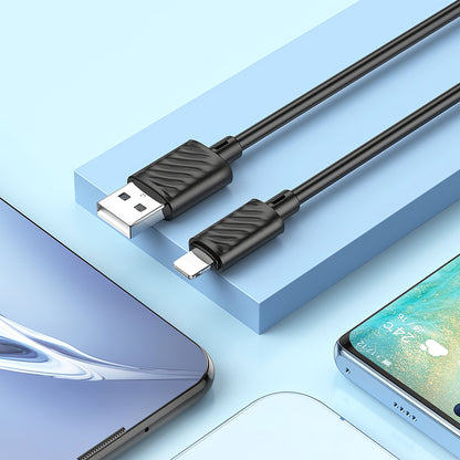 Podatkovni in polnilni kabel USB-A - Lightning HOCO X88, 18 W, 1 m, črn 