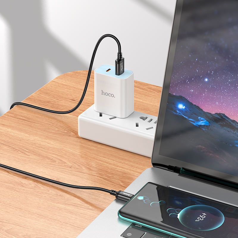 Kabel za podatke in polnjenje USB-A - USB-C HOCO X91, 18W, 3m, črn