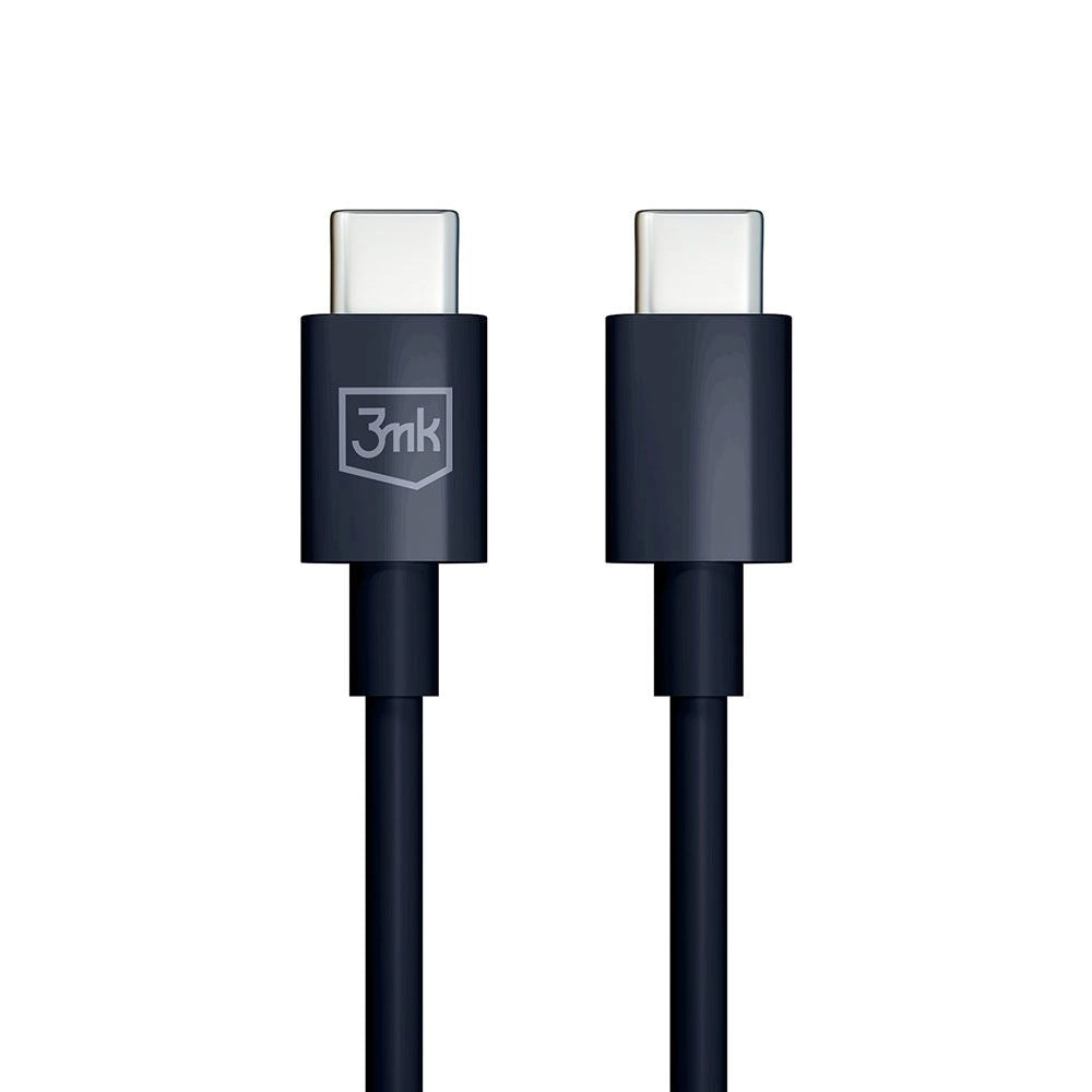 Podatkovni in polnilni kabel USB-C - USB-C 3MK Hyper, 100W, 1.2m, črn