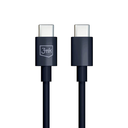 Podatkovni in polnilni kabel USB-C - USB-C 3MK Hyper, 100W, 1.2m, črn