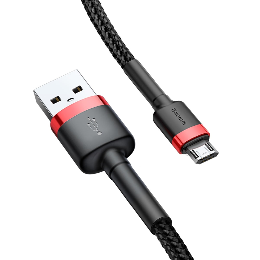 Podatkovni in polnilni kabel USB-A - microUSB Baseus Cafule, 18W, 2m, rdeč