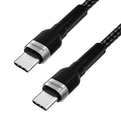 Kabel za prenos podatkov in polnjenje USB-C - USB-C WZK WNBCC2, 65W, 2m, črn