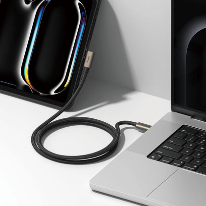 Kabel za podatke in polnjenje USB-C - USB-C Ringke 2X2 Angled, 240W, 1m, črn