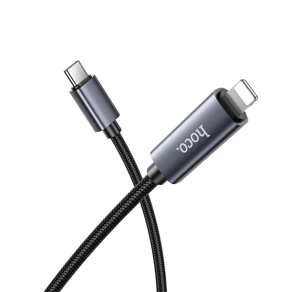 Kabel za podatke in polnjenje USB-C - Lightning HOCO Display X112, 27W, 1m, črn