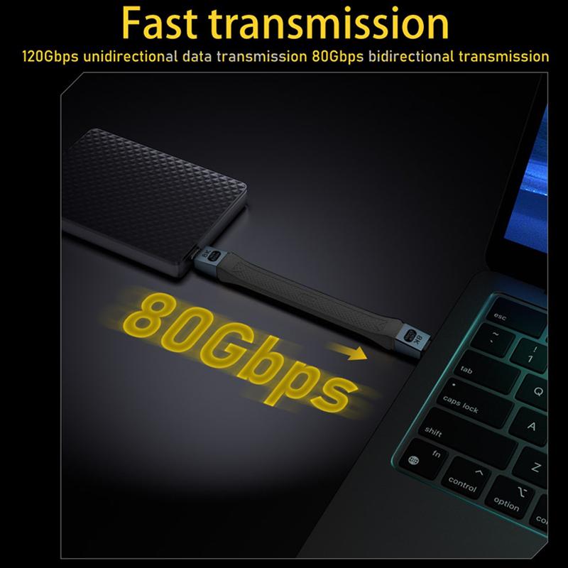 Kabel za podatke in polnjenje USB-C - USB-C OEM 8K Video, 240W, 0.13m, črn