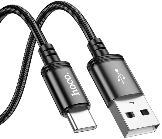 Podatkovni in polnilni kabel USB-A - USB-C HOCO X89, 18W, 2m, črn