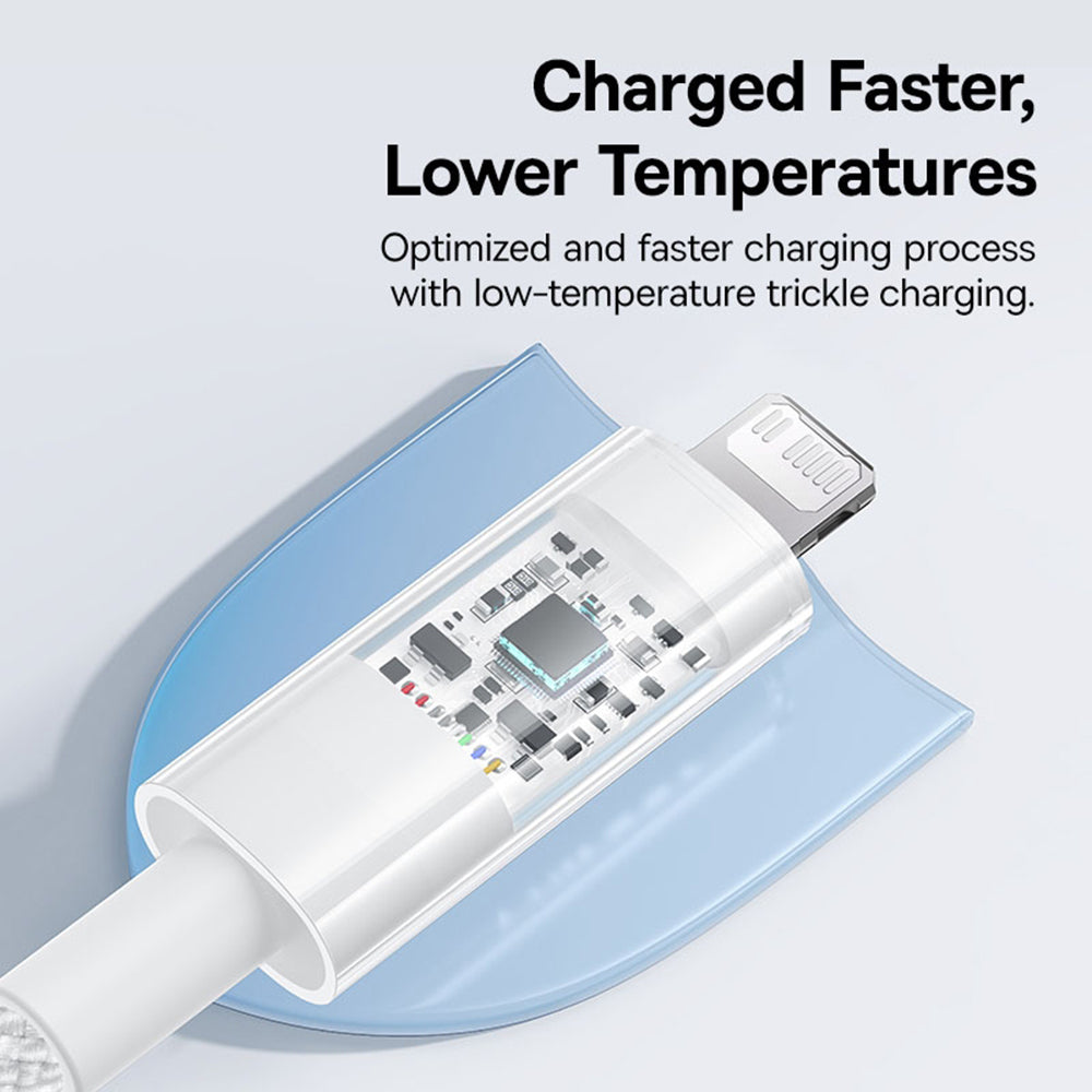 Kabel za podatke in polnjenje USB-C - Lightning Baseus Gem, 20W, 1m, Bel P10373001211-00