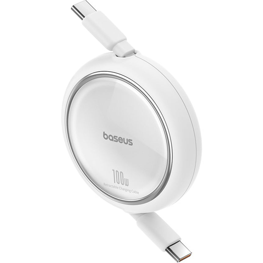 Kabel za podatke in polnjenje USB-C - USB-C Baseus Free2Draw Mini Retractable, 100W, 1m, Bel P10364500211-00