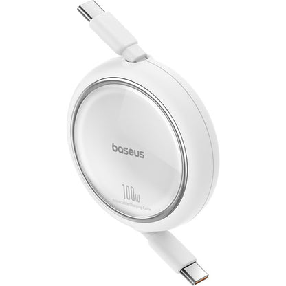 Kabel za podatke in polnjenje USB-C - USB-C Baseus Free2Draw Mini Retractable, 100W, 1m, Bel P10364500211-00