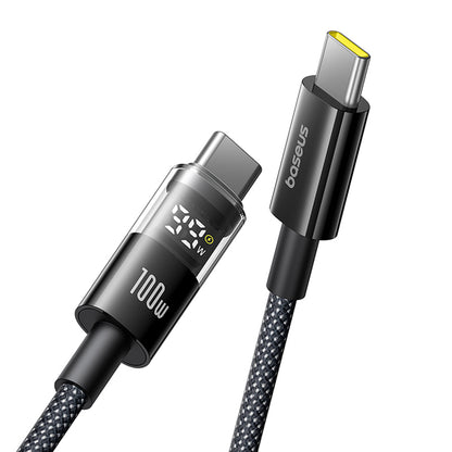 Kabel za prenos podatkov in polnjenje USB-C - USB-C Baseus Display 2, 100W, 1m, črn P10382702121-00