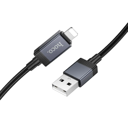 Kabel za podatke in polnjenje USB-A - Lightning HOCO X118 Display, 12W, 1m, črn