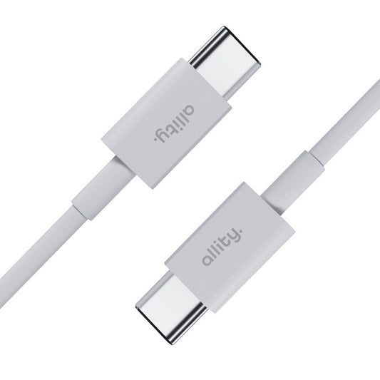 Kabel za podatke in polnjenje USB-C - USB-C Allity. AUC-03, 100W, 2m, Bel