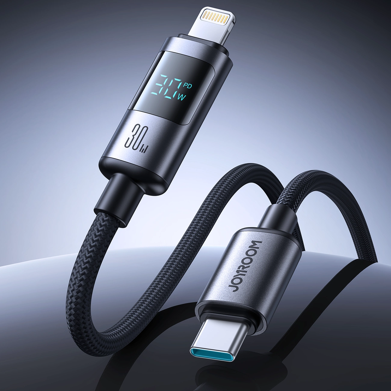 Kabel za podatke in polnjenje USB-C - Lightning Joyroom S-A16 Pro Prism Display, 30W, 1.2m, črn