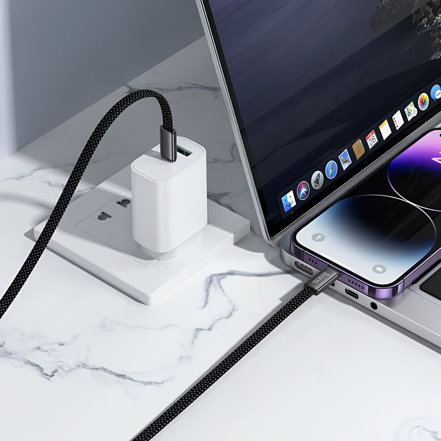 Kabel za podatke in polnjenje USB-C - Lightning HOCO X125, 30W, 1m, črn