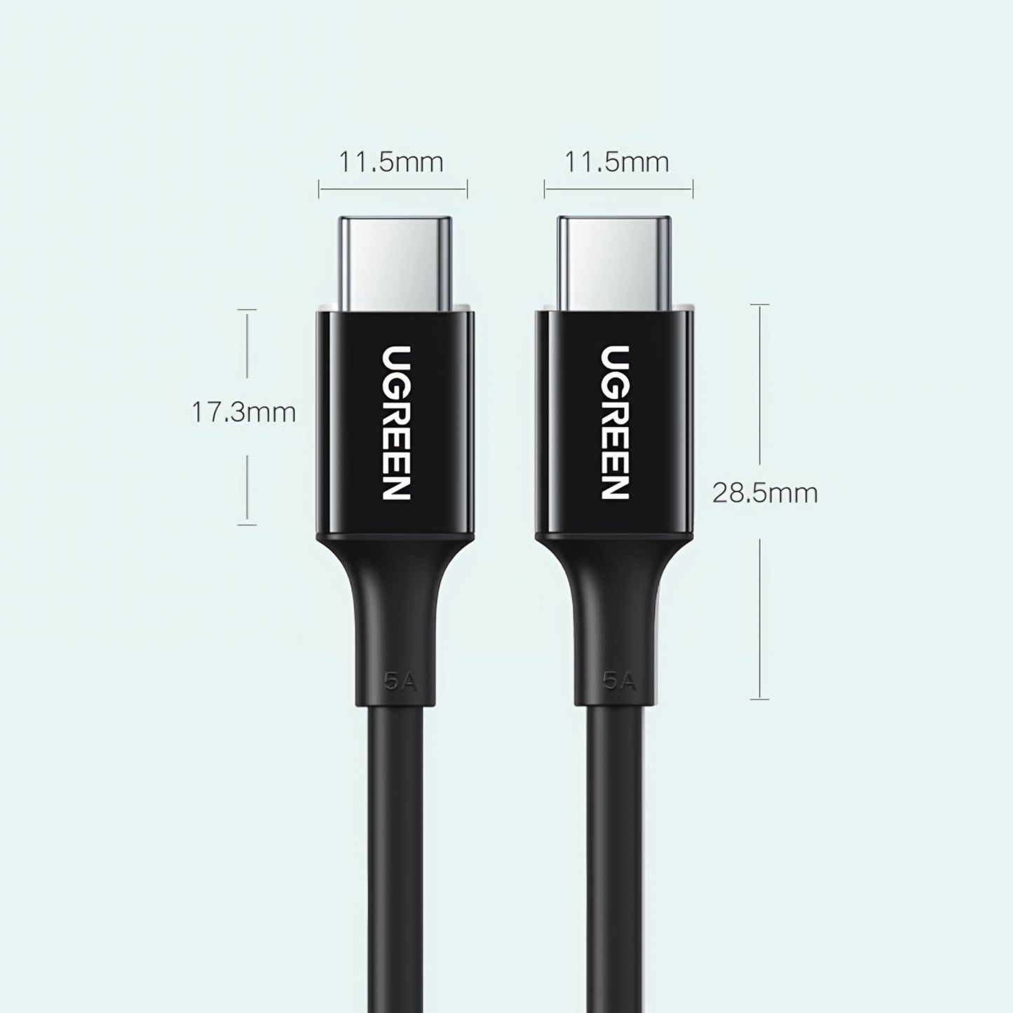 Kabel za podatke in polnjenje USB-C - USB-C UGREEN US300, 100W, 2m, Bel
