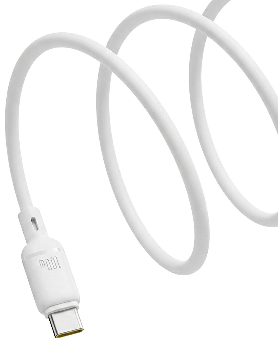 Kabel za podatke in polnjenje USB-C - USB-C Baseus Silky, 100W, 1m, Bel P10377704213-00