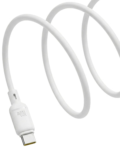 Kabel za podatke in polnjenje USB-C - USB-C Baseus Silky, 100W, 1m, Bel P10377704213-00