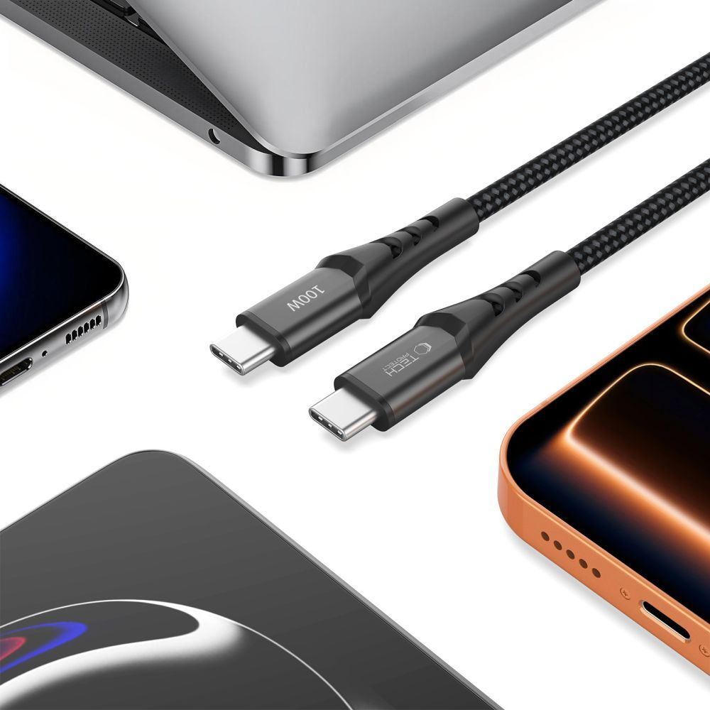 USB-C podatkovni in polnilni kabel - USB-C Tech-Protect UB11T Ultraboost, 100W, 2m, črn