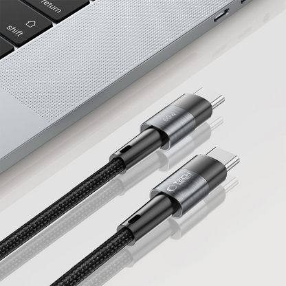 USB-C podatkovni in polnilni kabel - USB-C Tech-Protect Ultraboost, 60W, 1m, Siva