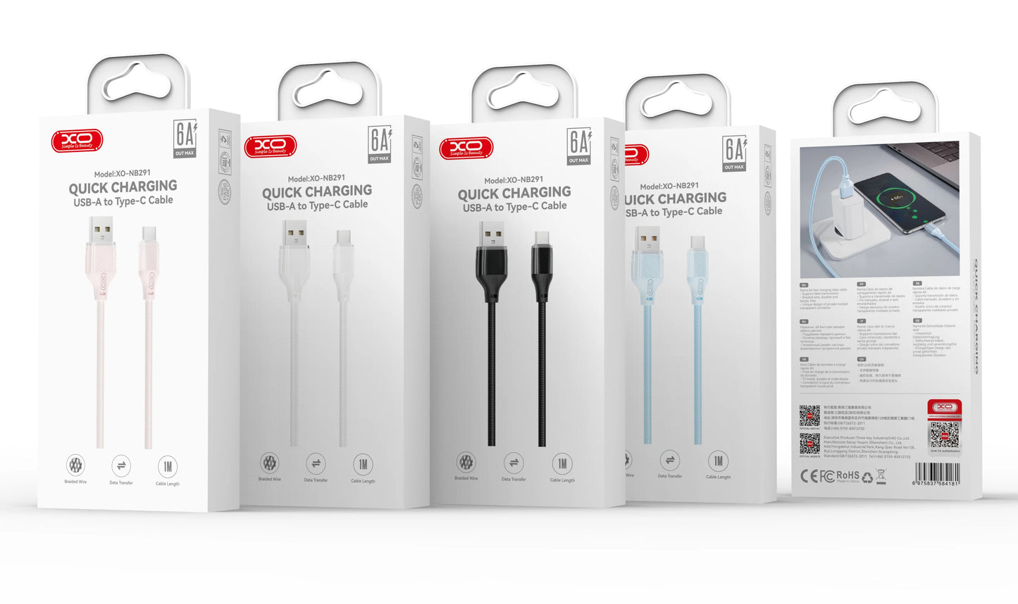 Kabel za podatke in polnjenje USB-A - Lightning XO Design NB291, 18W, 1m, Roza
