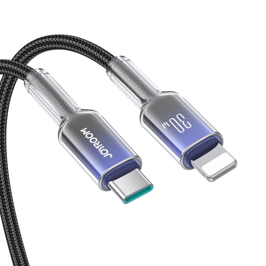 USB-C - Lightning podatkovni in polnilni kabel Joyroom S-A42, 30W, 1,2 m, črn