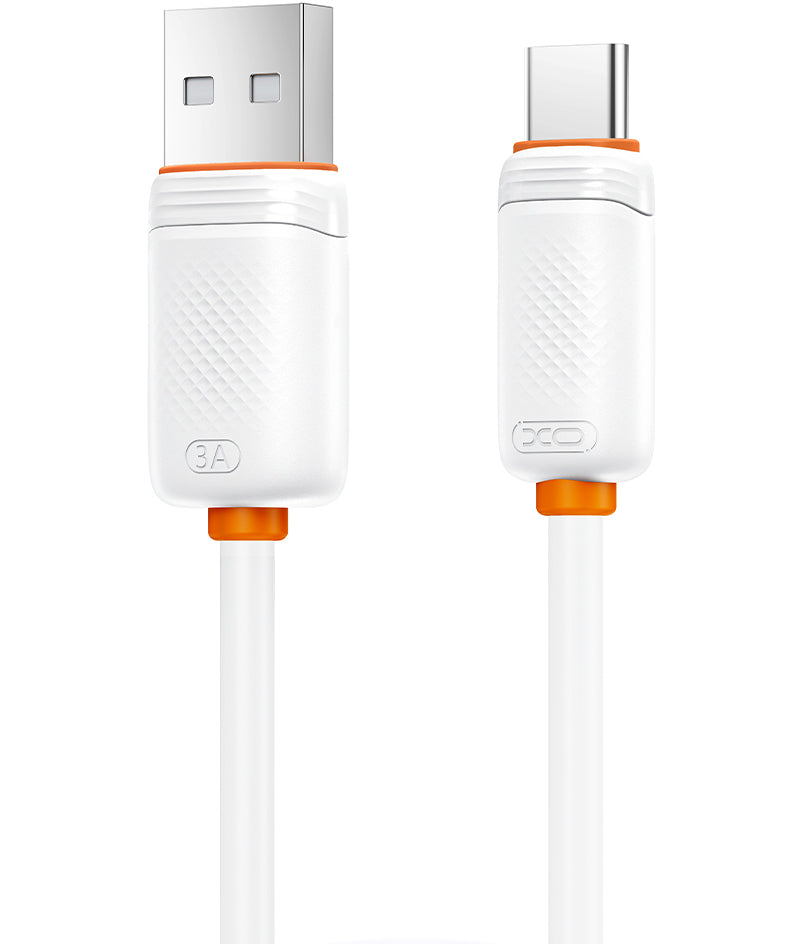 Podatkovni in polnilni kabel USB-A - USB-C XO Design NB302, 18W, 1m, bel