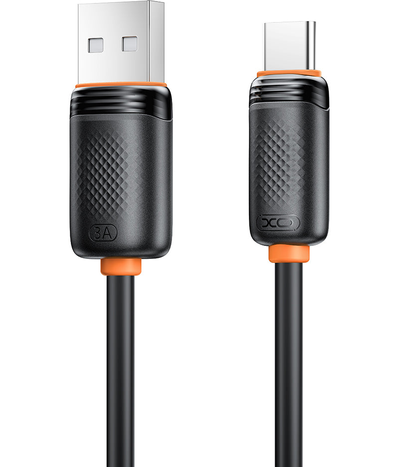 Podatkovni in polnilni kabel USB-A - USB-C XO Design NB302, 18W, 1m, Črn