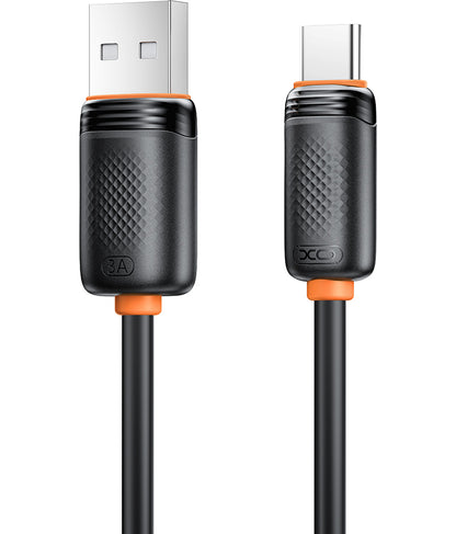 Podatkovni in polnilni kabel USB-A - USB-C XO Design NB302, 18W, 1m, Črn