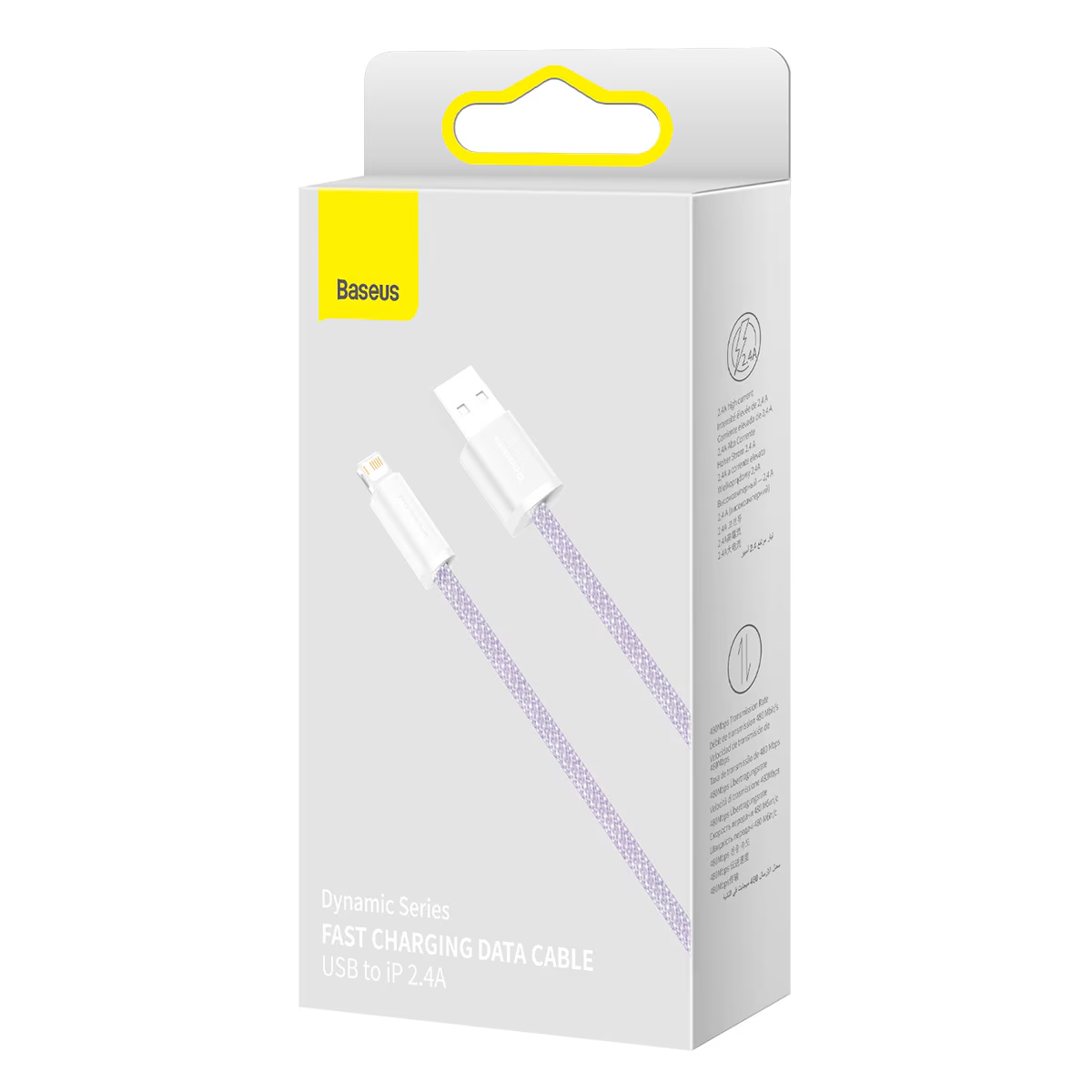 Podatkovni in polnilni kabel USB-A - Lightning Baseus Dynamic Series, 18W, 2m, vijoličen CALD000505