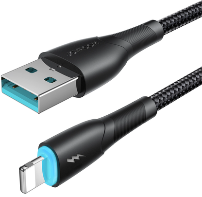 Joyroom SA32-AL3 USB-A–Lightning kabel za prenos podatkov in polnjenje, 18 W, 1 m, črn