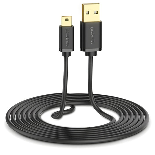 Kabel za podatke in polnjenje USB-A - miniUSB UGREEN US132, 2m, črn