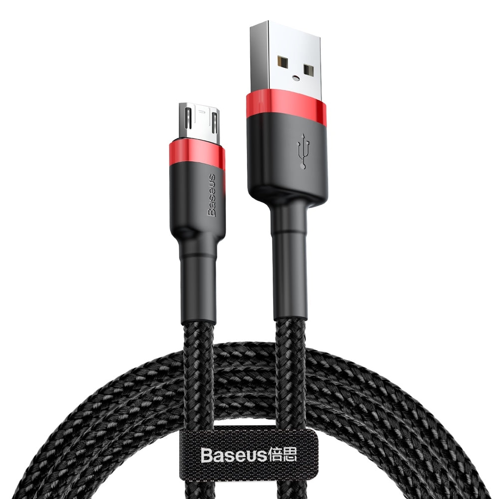 Podatkovni in polnilni kabel USB-A - microUSB Baseus Cafule, 18W, 2m, rdeč