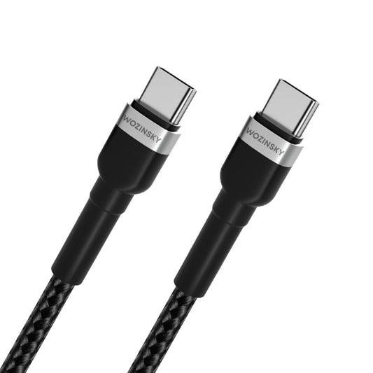 Kabel za prenos podatkov in polnjenje USB-C - USB-C WZK WNBCC2, 65W, 2m, črn