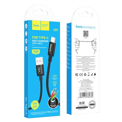 Kabel za podatke in polnjenje USB-A - USB-C HOCO X89, 18W, 1m, črn