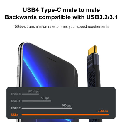 Kabel za podatke in polnjenje USB-C - USB-C OEM Angled 8K Video, 240W, 0.15m, črn