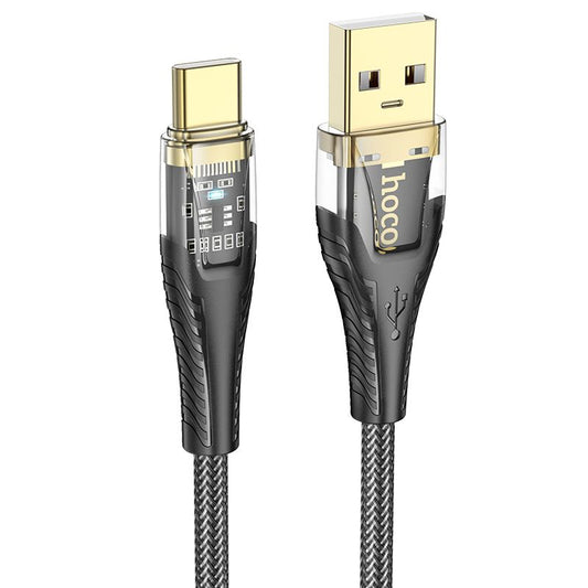 Kabel za prenos podatkov in polnjenje USB-A - USB-C HOCO U121, 18W, 1.2m, črn