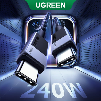 Kabel za prenos podatkov in polnjenje USB-C - USB-C UGREEN L513, 240W, 1m, črn