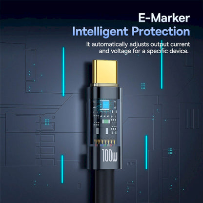 Kabel za prenos podatkov in polnjenje USB-C - USB-C Baseus Explorer, 100W, 1m, črn P10319703111-00