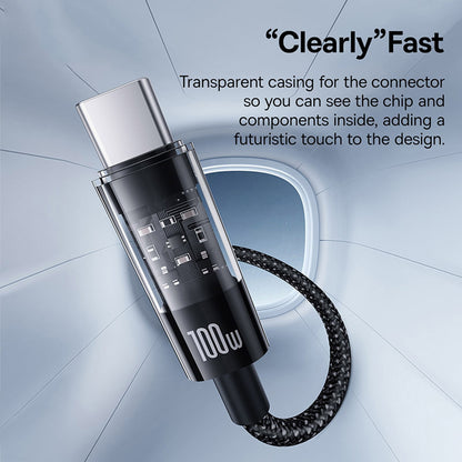 Kabel za prenos podatkov in polnjenje USB-C - USB-C Baseus Gem, 100W, 1m, Črn P10373000111-00