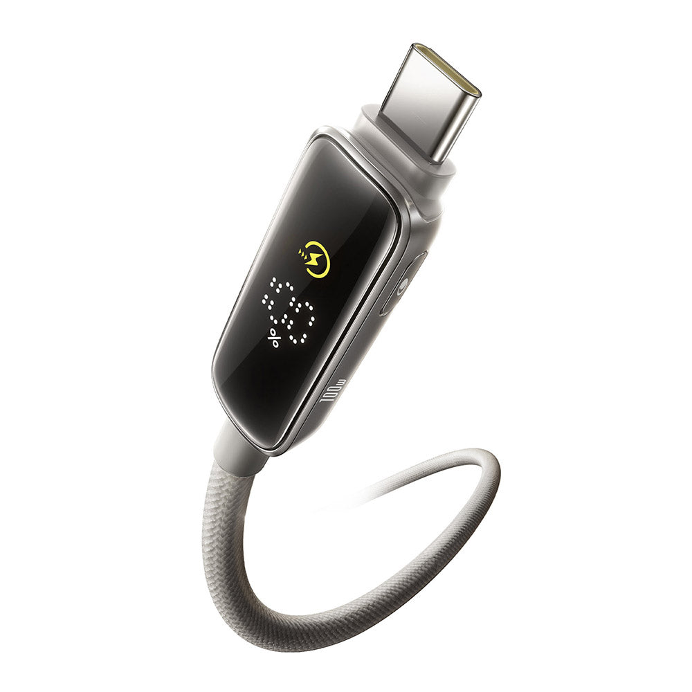 Kabel za podatke in polnjenje USB-C - USB-C Baseus Vipow Display, 100W, 2m, Siv P10381802851-01
